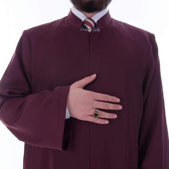 Buqhara Colated Red Plain Jubbah S, M, L, XL, XXL Thobe, Galabiyya, Jubbah, Disdashas, Cubbe, Long Kurta, Men Islamic Clothing, Sunnah Wear