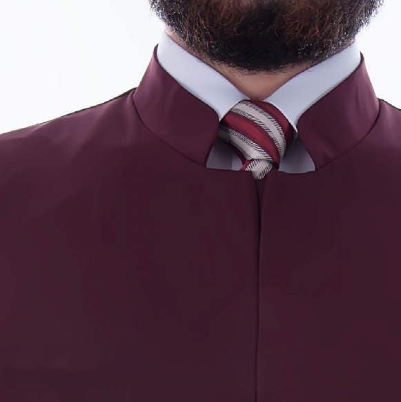 Buqhara Colated Red Plain Jubbah S, M, L, XL, XXL Thobe, Galabiyya, Jubbah, Disdashas, Cubbe, Long Kurta, Men Islamic Clothing, Sunnah Wear