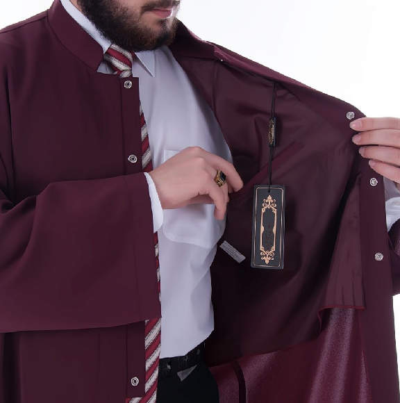 Buqhara Colated Red Plain Jubbah S, M, L, XL, XXL Thobe, Galabiyya, Jubbah, Disdashas, Cubbe, Long Kurta, Men Islamic Clothing, Sunnah Wear