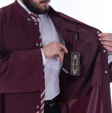 Buqhara Colated Red Plain Jubbah S, M, L, XL, XXL Thobe, Galabiyya, Jubbah, Disdashas, Cubbe, Long Kurta, Men Islamic Clothing, Sunnah Wear