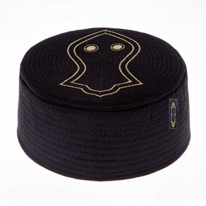 Black Nalain Kufi - Prayer Hat Takke - Men Kufi - Sunnah Wear - Muslims Hat- Taqiyah - embroidered prayer hat - Mens Cap - Nalin Takke