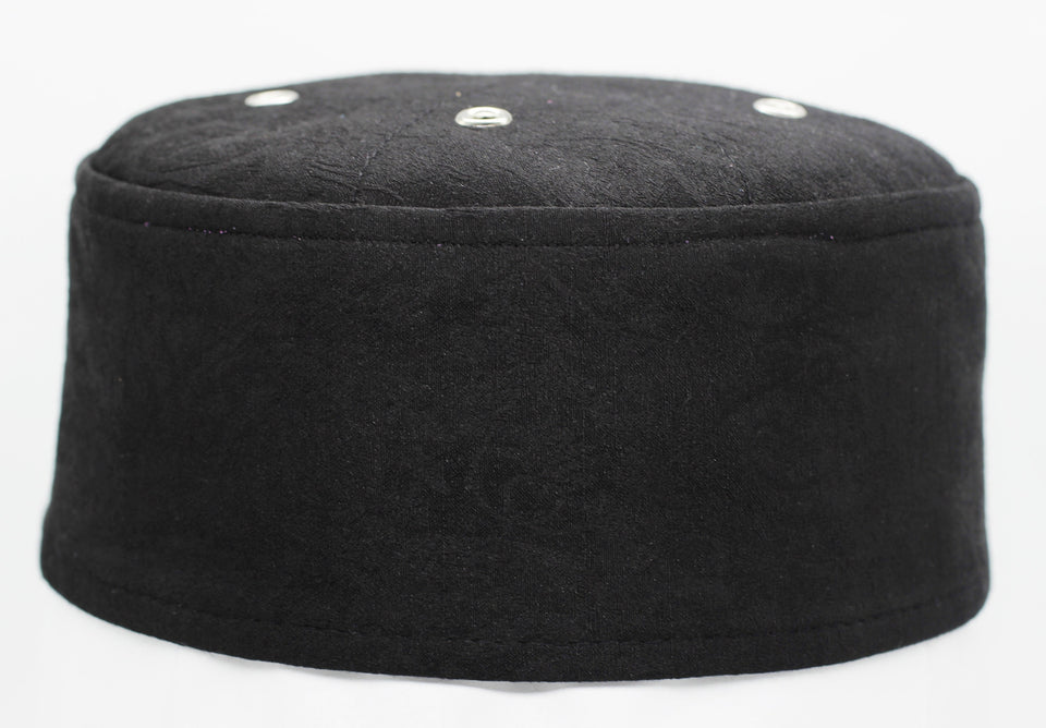 Patterned Prayer Hat, Luxury Black Taqiyyah, Muslim Mens Wear, Takke, Men Kufi, Crochet Kufi, Taqiyah, Muslims Hat, Skull Cap, Islamic, FTHH