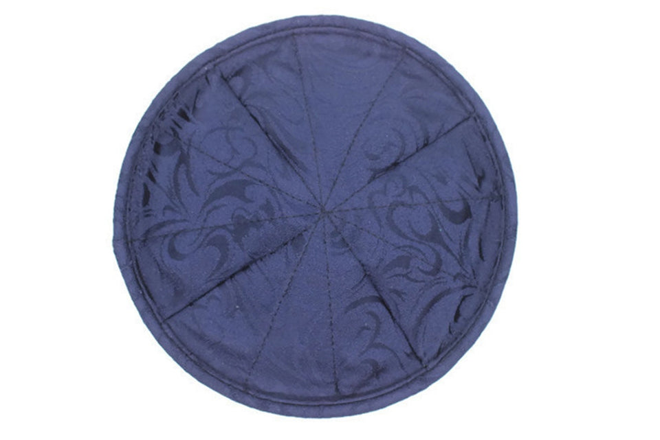 New Model Handmade Rigid Navy Blue Muslim Kufi Hat Taqiya Takke Peci Prayer Cap, Turkish Muslim Islamic Hat Skull Cap