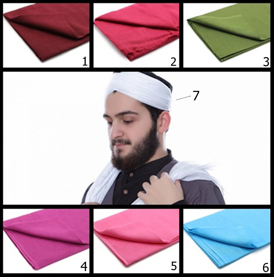 Choose Your Color Cotton Wrapping Fabric for Imamah - Kufi cloth - Turban Fabric - Colorful turban - turban for Sarik