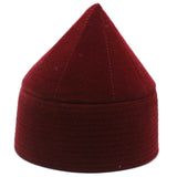 Bordeux Naqshibandi Kufi, Velvet Muslim Takke Peci Kofia Hat Topi, Dervish Clothing, Haqqani Sufi Cap, Men's Muslim Prayer Hat