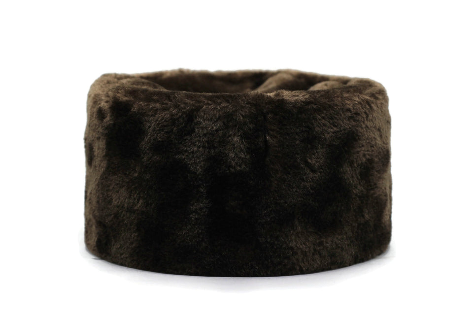 Ghazi Muhammad Hat, Brown Faux Fur Astrakhan Cap, Caucasian Kubanka, Karakul Hat Winter Cap, Cossack Winter Hat Papaha, Chechen hat