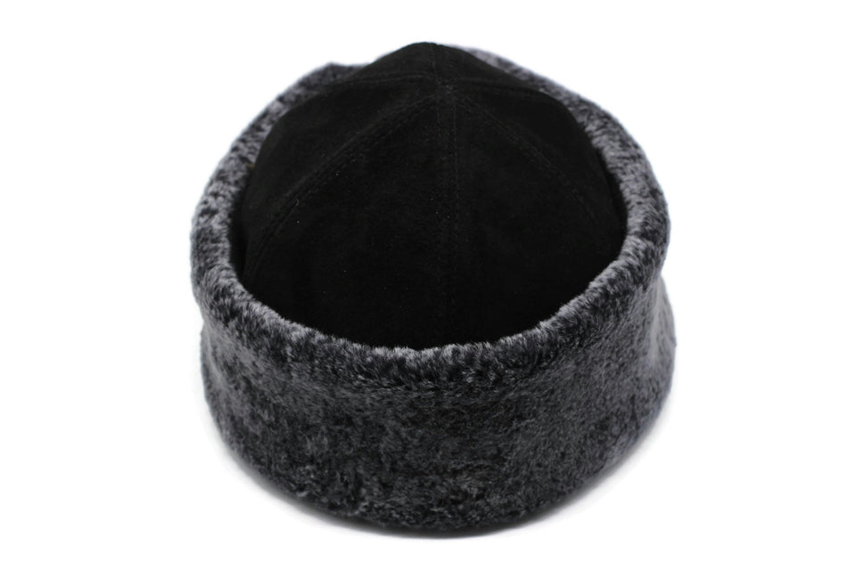 Black Hunters Hat, Short Rounded Caucasian Russian Kubanka, Faux Fur Astrakhan Cap, Karakul Hat Winter Cap, Cossack Winter Hat Papaha
