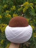 Unique Art Wool Felt Mawlawi Hat with White Turban, Mevlana Sufi Kufi Hat, Traditional Destar Sikke Islamic Cap, Whirling Dervish Costume