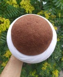 Unique Art Wool Felt Mawlawi Hat with White Turban, Mevlana Sufi Kufi Hat, Traditional Destar Sikke Islamic Cap, Whirling Dervish Costume