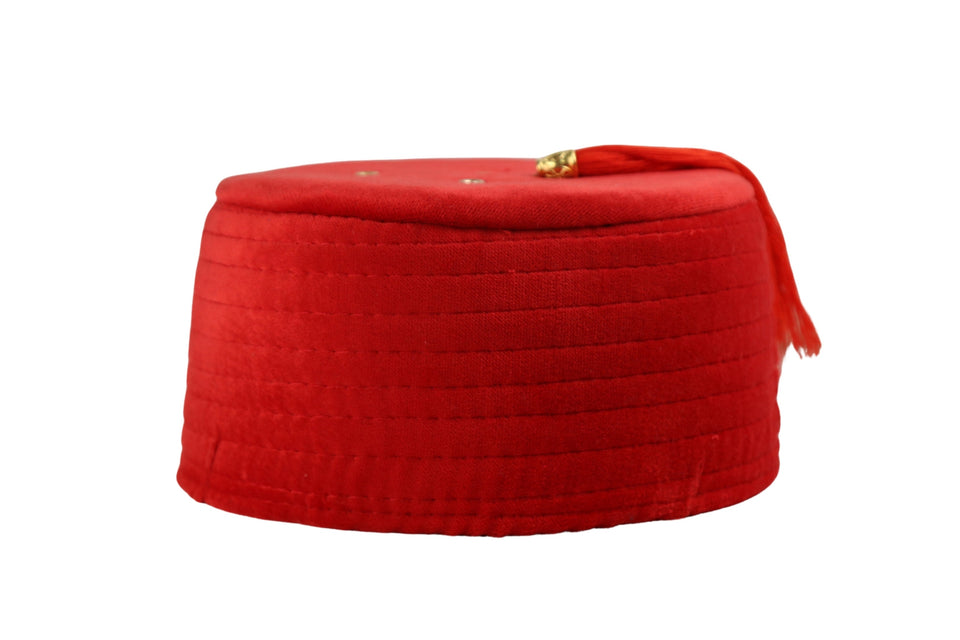 Genuine Egyptian Turkish Bright Red Fez Tarboush Hat Red Tassel, Doctor Who Fez Hat Costume Accessories