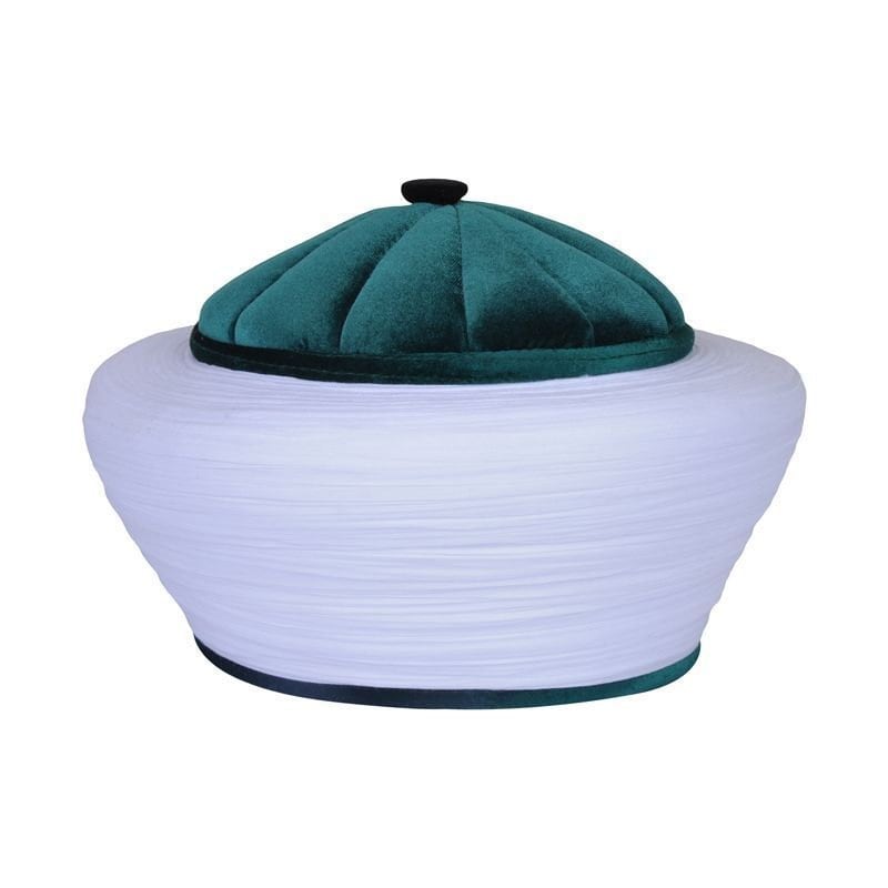 Ahli Tariq Unique Art Green 12 m Cloth islamic wear Kufi imamah Skull Cap taqiyyah hat
