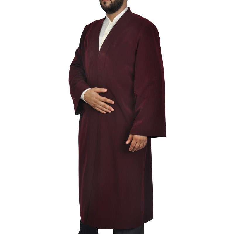 Mens Wear, Claret Red Thobe, Galabiyya, Jubbah, islamic wear, Muslim tunic , Muslim Long Kurta, Muslim Clothes, Muslim dress, Basic Jubbah