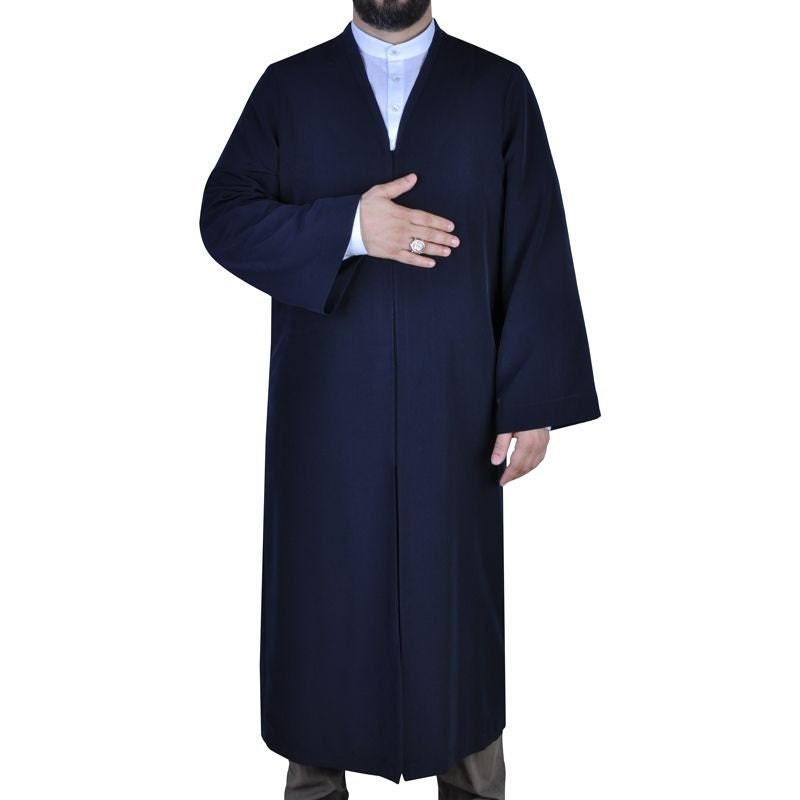 Dark blue Jubbah Cubbe M, L, XL, XXL Plain Mens Wear, White Thobe, Galabiyya, Jubbah, islamic wear, Muslim Long Kurta, Muslim Clothes