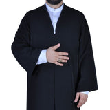 Black Mens Prayer Jubbah, Traditional Anatolian Thobe, Elegant Mens Wear Kurta, Muslim Mens Clothing, Plain Disdash Thawb, Galabiyya