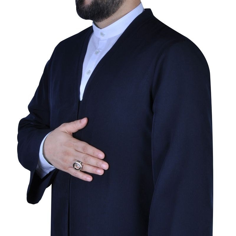 Dark blue Jubbah Cubbe M, L, XL, XXL Plain Mens Wear, White Thobe, Galabiyya, Jubbah, islamic wear, Muslim Long Kurta, Muslim Clothes
