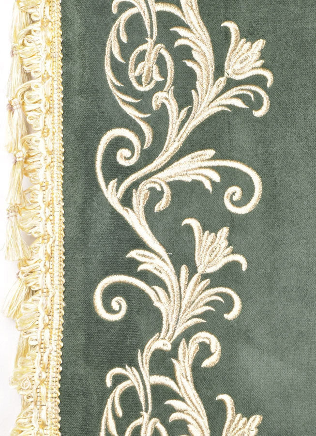 Embroidered Green Minbar Curtain - Masjeed Mosque Cami Curtain Islam Masjeed Supplies - Embroidery Curtain - Islamic Home Decor - islamicbazaar