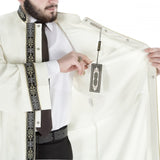 Mens Islamic Wear cream Thobe with Bordures - Muslim Long Kurta - Jubbah - Muslim dress - Galabiyya, Jubbah, Muslim Long Kurta