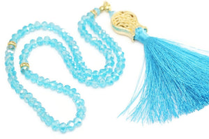 Blue Misbahas, crystal prayer beads, Handmade Prayer Beads 99 Misbaha, Masbaha, 99 beads Tasbeeh, 6mm beads, Crystal Tasbeeh, TMCB