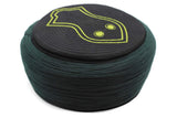 Handmade Black & Green Sarik, Takke, Islam Prayer Hat with The Nalayn Green Kofi, Kufi Cap, صلاة, Muslim Men's Hat Cap, Skul cap