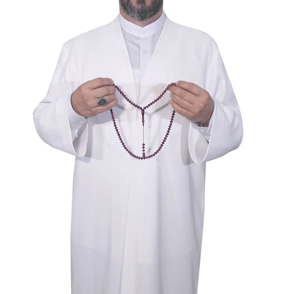 White Jubbah S, M, L, XL, XXL Plain Mens Wear, White Thobe, Galabiyya, Jubbah, Muslim Long Kurta