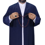 Navy Blue Punto Jubbah S, M, L, XL, XXL, XXL Plain Mens Wear, Thobe, Galabiyya, Jubbah, Muslim Long Kurta, Islamic Mens Clothing AKCN12