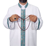 Turquoise Jubbah S, M, L, XL, XXL  Bordured Jubbah, Islamic Mens Wear, Mens Abaya, Thobe, Galabiyya, Long Kurta, Cubbe AKCN04