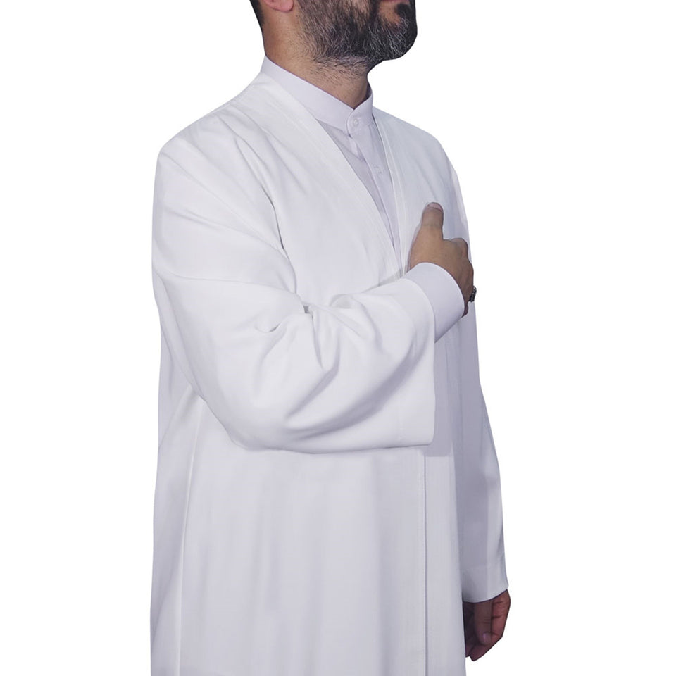 White Jubbah S, M, L, XL, XXL Plain Mens Wear, White Thobe, Galabiyya, Jubbah, Muslim Long Kurta