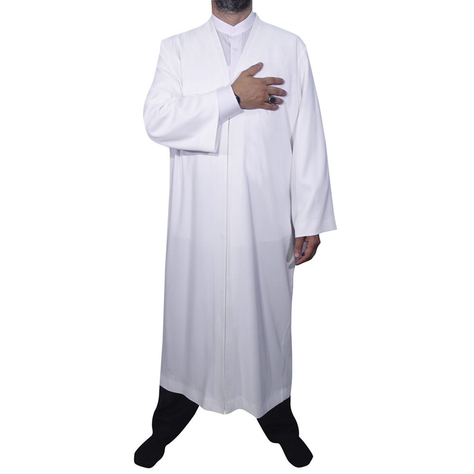 White Jubbah S, M, L, XL, XXL Plain Mens Wear, White Thobe, Galabiyya, Jubbah, Muslim Long Kurta