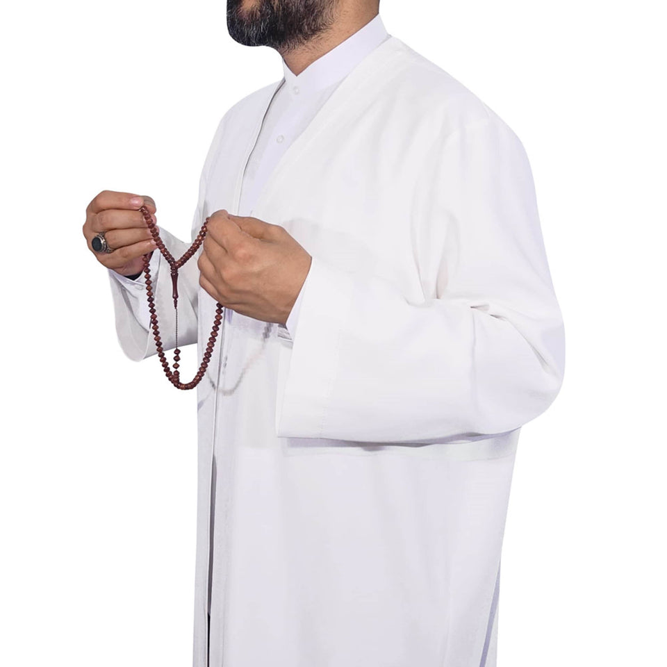 White Jubbah S, M, L, XL, XXL Plain Mens Wear, White Thobe, Galabiyya, Jubbah, Muslim Long Kurta