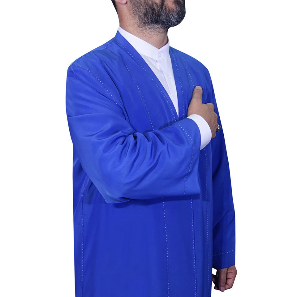 Blue Punto Jubbah S, M, L, XL, XXL Plain Mens Wear, Thobe, Galabiyya, Jubbah, Muslim Long Kurta, Islamic Mens Clothing
