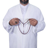 White Punto Jubbah S, M, L, XL, XXL, XXL Plain Mens Wear, Thobe, Galabiyya, Jubbah, Muslim Long Kurta, Islamic Mens Clothing AKCN09