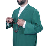 Green Punto Jubbah S, M, L, XL, XXL Plain Mens Wear, Thobe, Galabiyya, Jubbah, Muslim Long Kurta, Islamic Mens Clothing AKCN14