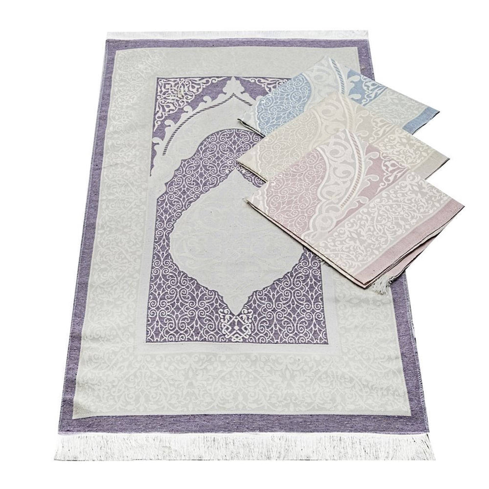 Ramadan Gift Box, Purple Sejadah Praying Mat, Yaseen Book and Tasbeeh with Roses, Islamic Gift, Hajj Mabrour, Hajj Mubarak MVD12