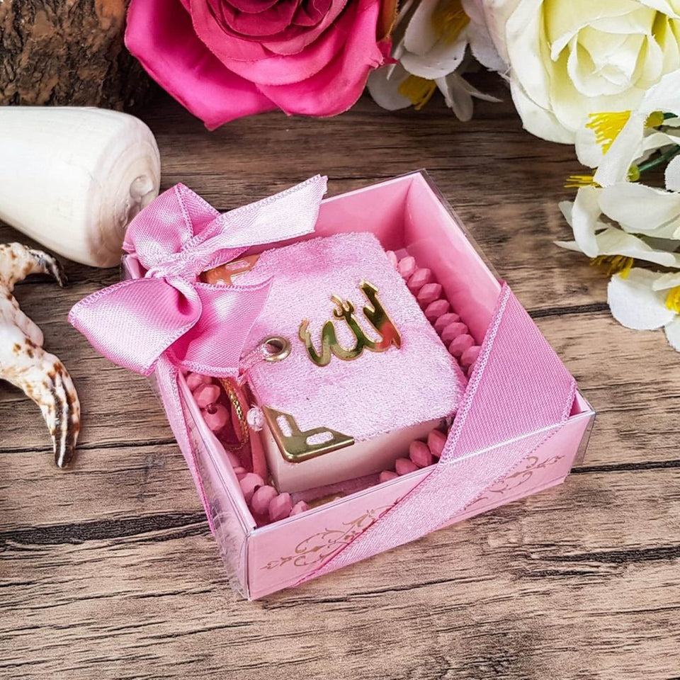 Mini Quran Set, Quran Book, Arabic Quran and Rose Scented Tasbeeh Set, Hajj Mubarak, Hajj Mabrour, Tasbeeh Quran Set MVD3