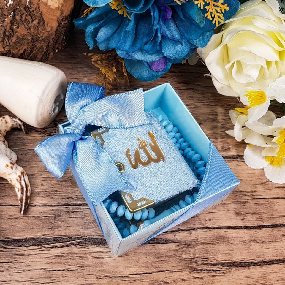 Mini Quran Set, Quran Book, Arabic Quran and Rose Scented Tasbeeh Set, Hajj Mubarak, Hajj Mabrour, Tasbeeh Quran Set MVD3