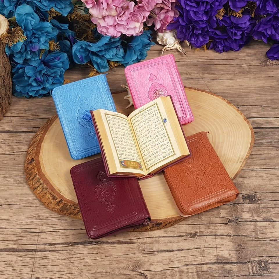 Holy Quran Uthmani Script Arabic Koran, Pocket Size with zipper 8x11 cm, Moshaf, Koran, Islamic Book