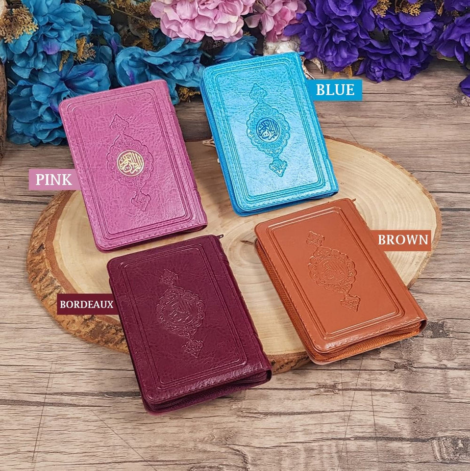 Holy Quran Uthmani Script Arabic Koran, Larger Pocket Size with zipper 9x14 cm, Moshaf, Koran, Islamic Book