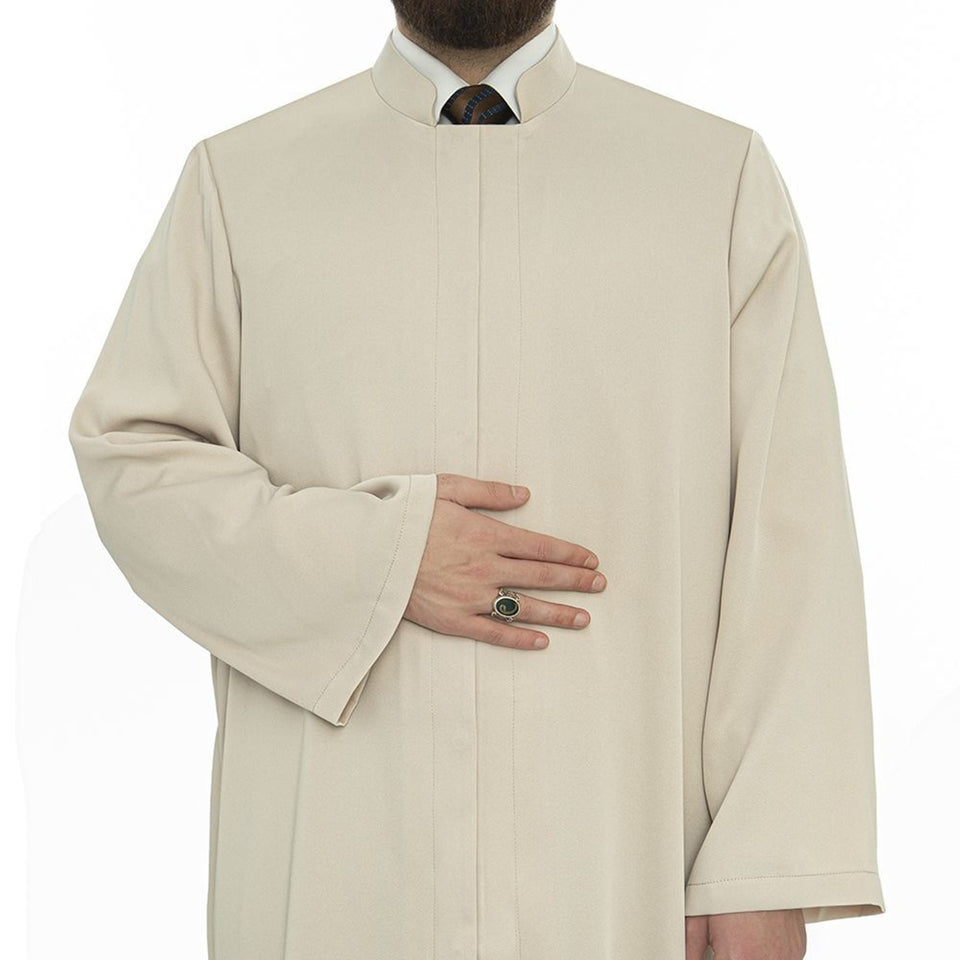 Grandad Collet Vison Turkish Jubba S, M, L, XL Thobe, Galabiyya, Jubbah, Disdasha, Cubbe, Long Kurta, Muslim Clothing
