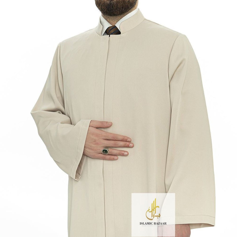 Grandad Collet Vison Turkish Jubba S, M, L, XL Thobe, Galabiyya, Jubbah, Disdasha, Cubbe, Long Kurta, Muslim Clothing