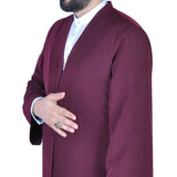 Claret red Cubbe Jubbah S, M, L, XL, XXL Plain Mens Wear, White Thobe, Galabiyya, Jubbah, Islamic Wear,  Muslim Long Kurta, Muslim Clothes