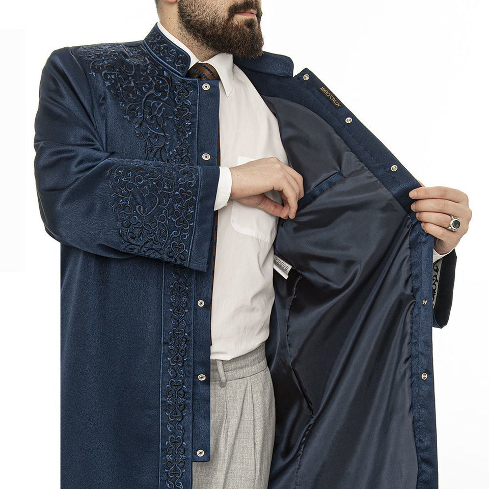Fargana Imams Jubbah S, M, L, XL, XXL Muslim Mens Prayer Daffah, Islamic Mens Long Kurta, Lux Embroidered Thobe, Jubba Thawb Bisht (Copy)