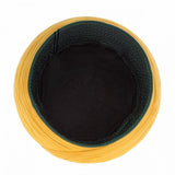 Yellow & Green Imamah - Islamic Unique Art Black 6m Cloth Imamah Sharif - Islamic Wear Kufi Taqiyah with shimla - imamah cap taqiyyah hat