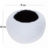 Hayreddin Barbarossa White and Black imamah, Kapudan Pasha Islamic Hat, Muslim Cap Sunnah Turban, Prayer Dress for Men