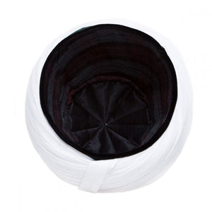 Hayreddin Barbarossa White and Black imamah, Kapudan Pasha Islamic Hat, Muslim Cap Sunnah Turban, Prayer Dress for Men