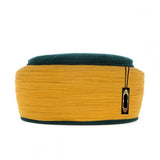 Hand Made Islamic Prayer Hat - Green Tughra Emroidered mustard Kufi- Koofi imamah Cap - muslim skul cap - Islamic cap - Sarik -