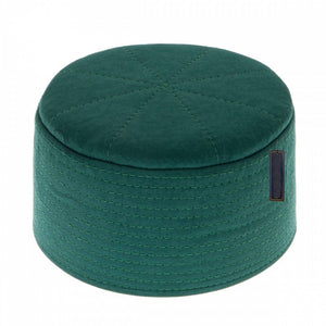 Plain Green Kufi, Prayer Hat Takke, Ideal for Wrapping, Men Kufi, Sunnah Wear, Muslims Hat, Taqiyah, embroidered prayer hat, Mens Cap 002