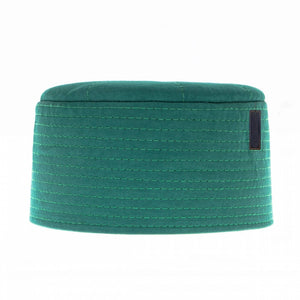 Plain Green Kufi, Prayer Hat Takke, Ideal for Wrapping, Men Kufi, Sunnah Wear, Muslims Hat, Taqiyah, embroidered prayer hat, Mens Cap 002