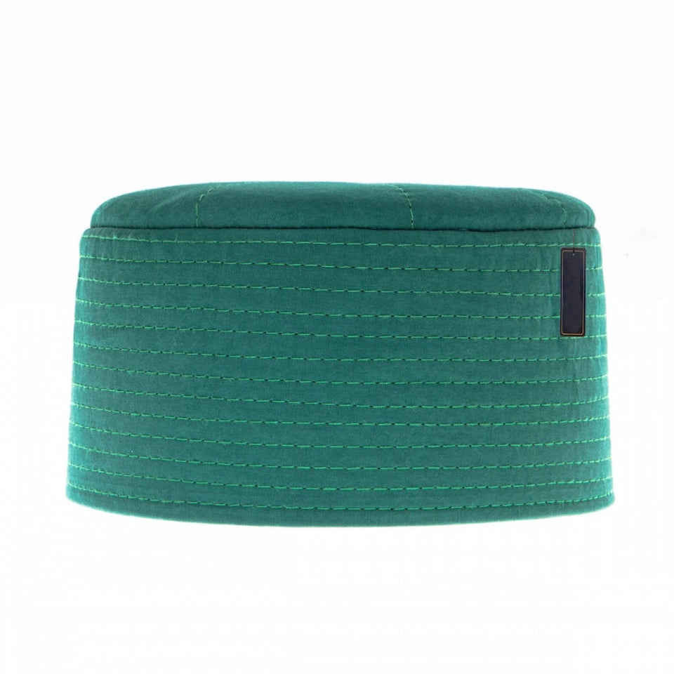Plain Green Kufi, Prayer Hat Takke, Ideal for Wrapping, Men Kufi, Sunnah Wear, Muslims Hat, Taqiyah, embroidered prayer hat, Mens Cap 002