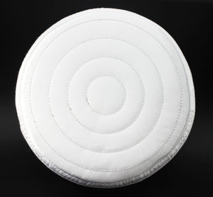 White Embroidered Big circle Taqiyah, Sunnah Wear, muslim hat, Muslim cap, Islamic gift, koofi, Prayer Hat, Men Kufi, Crochet Kufi, WHTB