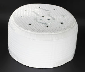 White Nalain Taqiyah with holes, Sunnah Wear, muslim hat, Muslim cap, Islamic gift, koofi, Prayer Hat, Men Kufi, Crochet Kufi, WHTB